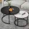 Coffee tables with marble print on MDF - Image 9
