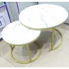 Coffee tables with marble print on MDF