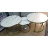 Coffee tables with marble print on MDF