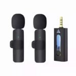 K35 Double Wireless Lavalier Microphone with AUX pin
