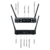 UHF wireless microphone 2 Channel-Handheld microphone - Image 3