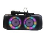 Karaoke Bluetooth speaker, 20W dual subwoofer with microphone