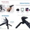 Video-Making KIT AY-49 with light, Bluetooth camera remote & Mic - Image 2