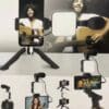 Video-Making KIT AY-49 with light, Bluetooth camera remote & Mic - Image 3
