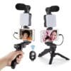 Video-Making KIT AY-49 with light, Bluetooth camera remote & Mic
