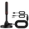 Digital Indoor TV Antenna with signal amplifier & magnetic base