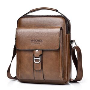 Pu leather Sling bag, cross bag, shoulder bag-Water Proof-Brown