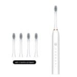 ZD-X3 Sonic electric toothbrush IPX-7 water resistant with 4 brush heads-White