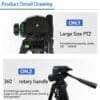 Camera Tripod stand 1.7 meters, Portable, Heavy duty - Image 2