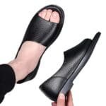 Plover Unisex Cowhide leather sandals / open shoes, rubber sole