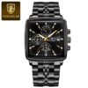 Poedagar 866 Chronograph watch stainless steel, Luminous-Black