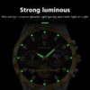 Poedagar 996 Men's chronograph watch, waterproof, stainless steel - Image 2