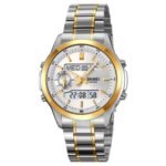 SKMEI 2284 Business Relog, stainless steel Digital watch, 3 ATM Silver Gold
