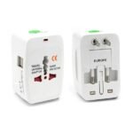 Universal Travel adapter with 1000mA USB ports