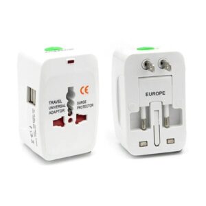 Universal Travel adapter with 1000mA USB ports