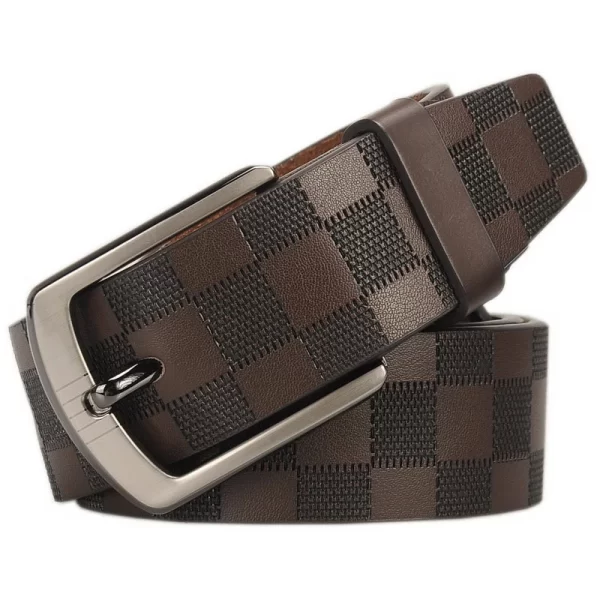 Luxury Cowhide Genuine leather belt, Pin-Buckle-130cm - Image 2