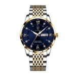 Poedagar 836 Men's watch, Water proof, Luminous -Gold Blue