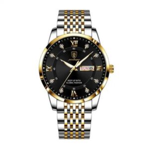 Poedagar 836 Men's watch, Water proof, Luminous -Gold Black
