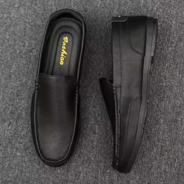 Casual Moccasins with rubber sole-black - Image 2
