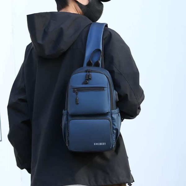 Kokibedy chest bag, cross bag, waterproof-black - Image 4