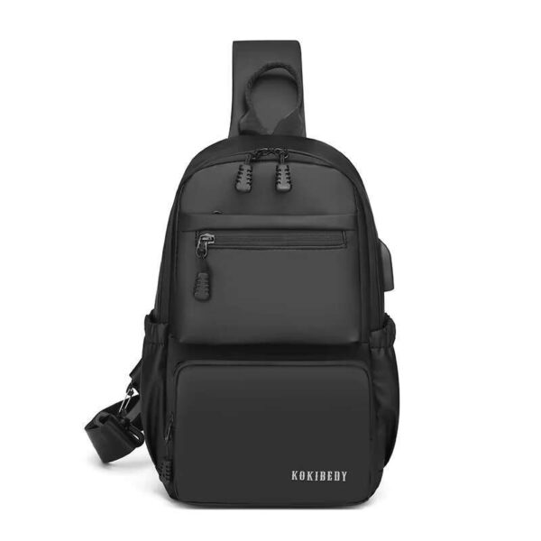 Kokibedy chest bag, cross bag, waterproof-black