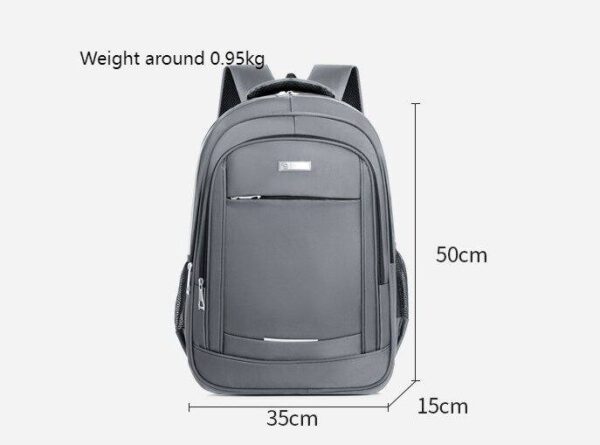 Large capacity nylon backpack-Gray - Image 2