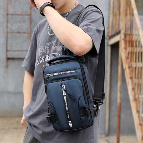 Professional chest bag /cross bag, backpack, waterproof- Black - Image 3