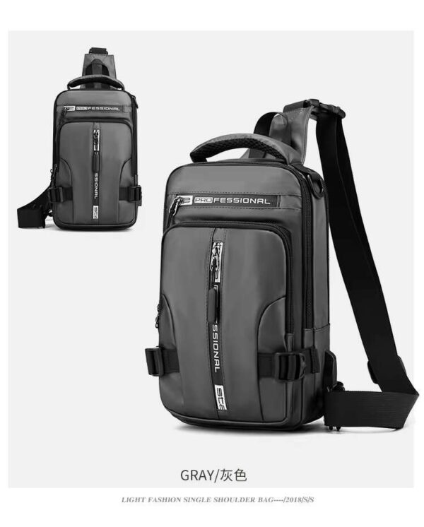 Professional chest bag /cross bag, backpack, waterproof- Gray