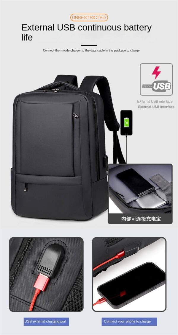 TravelSafe waterproof laptop bag-Gray - Image 4