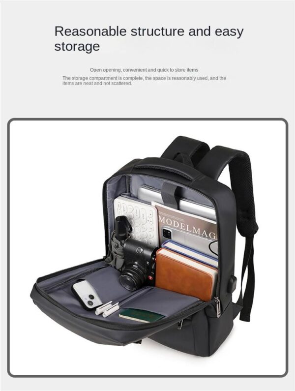TravelSafe waterproof laptop bag-Gray - Image 2
