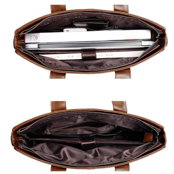 Briefcase with shoulder straps, 15.6 Laptop bag, waterproof-black - Image 3