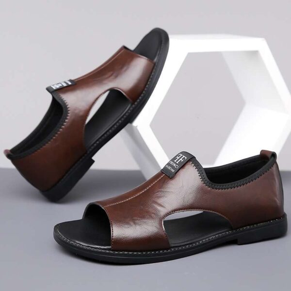 Fronci Casual Sandals-rubber sole, non-slip-brown - Image 3