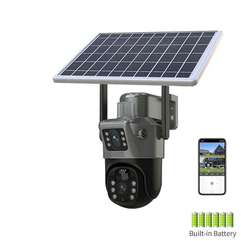 Solar WiFi CCTV camera, 8MP Dual lens, 10x Optical Zoom
