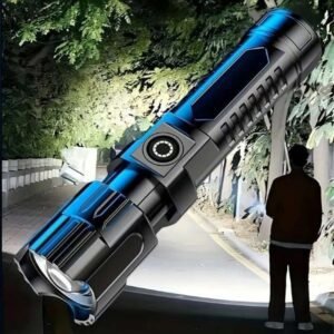 Super bright Rechargeable flashlight / torch-Telescopic zoom
