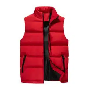Collar Vest Jacket, Sleeveless jacket-red
