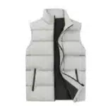 Collar Vest Jacket, Sleeveless jacket-gray