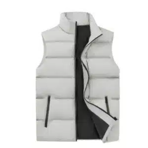 Collar Vest Jacket, Sleeveless jacket-gray