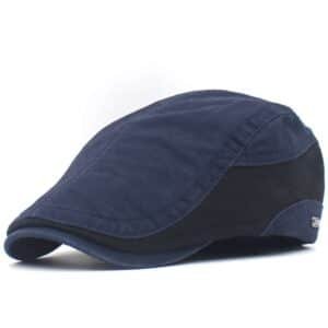 Men's Casual Peaked Berets Cotton-navy blue