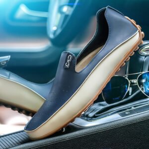 Soft leather driving loafers