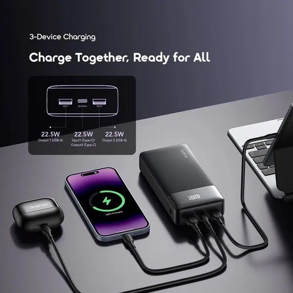 oraimo PowerNova Q21 20000mAh Power Bank | 22.5W Super Fast Charging - Image 2