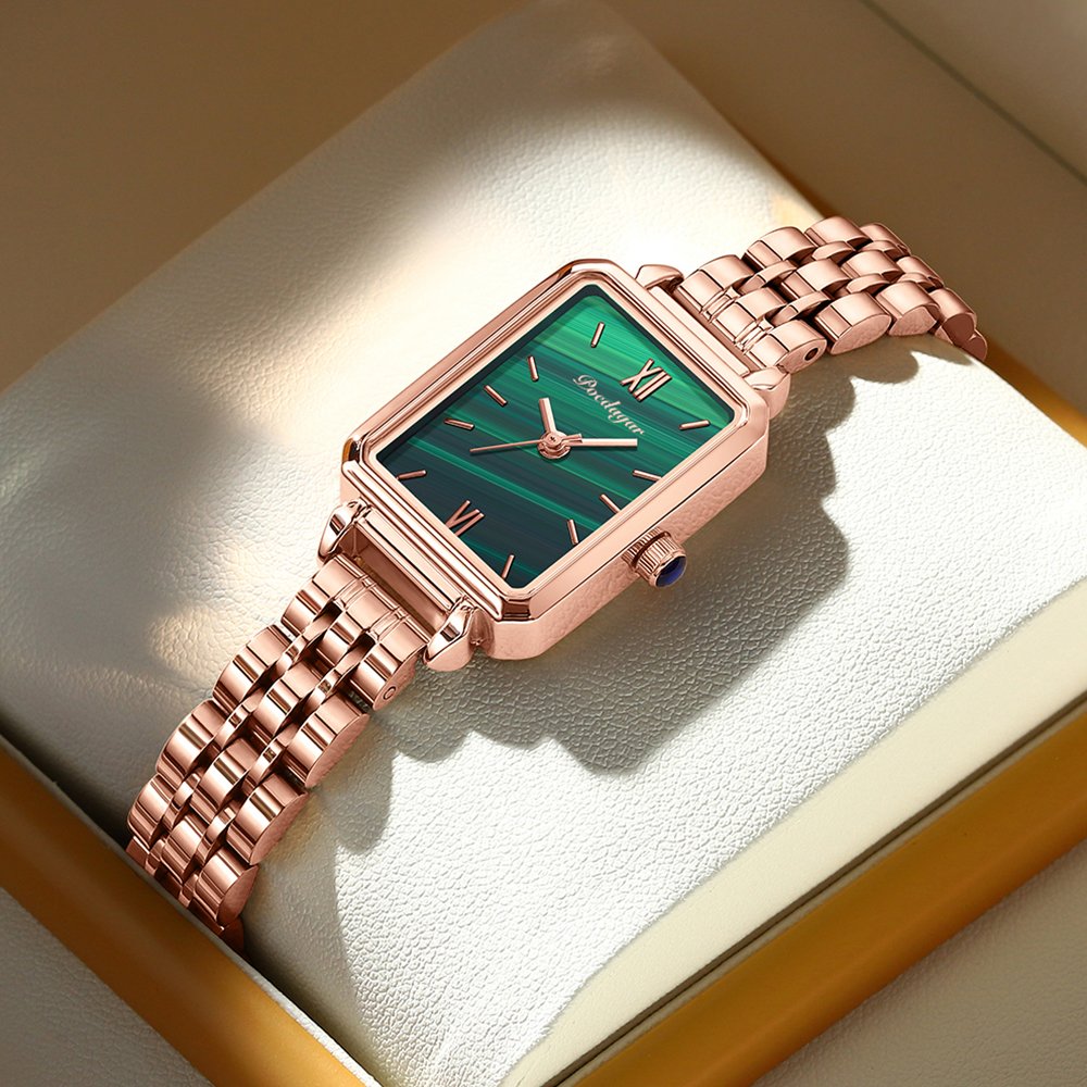 Poedagar 622 Women's watch water resistant Rose Gold-Green - Image 5