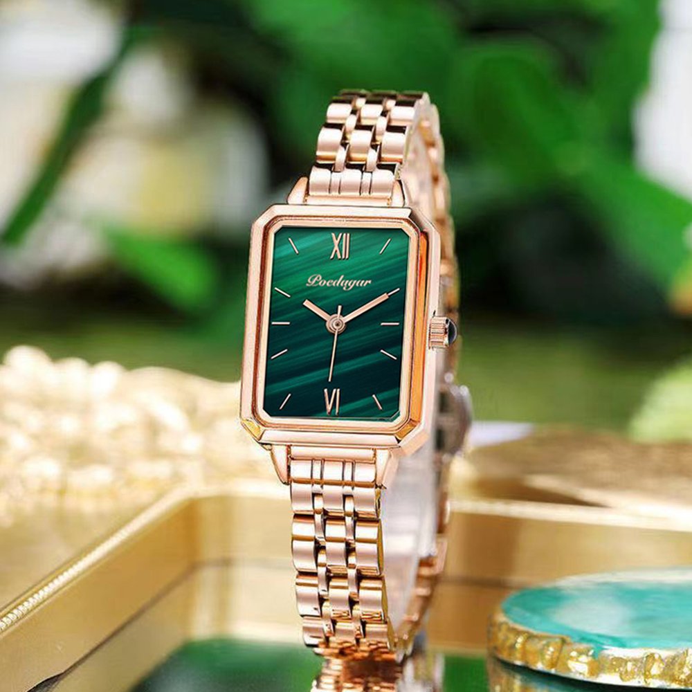 Poedagar 622 Women's watch water resistant Rose Gold-Green - Image 2
