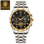 Poedagar 996B luxury chronograph stainless steel watch