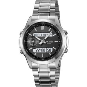 SKMEI 2284 Business Relog, stainless steel Hybrid watch-Silver black