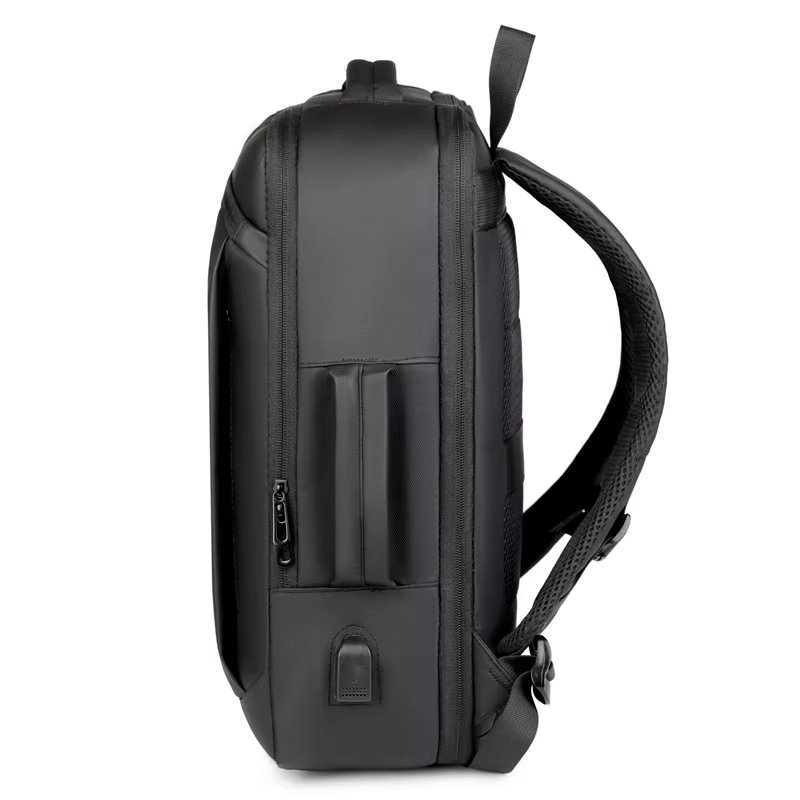 Expandable laptop bag, large capacity-Gray-side
