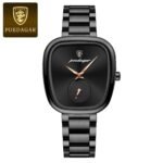 Poedagar 783 luxury Women's watch-Stainless steel Black-Black