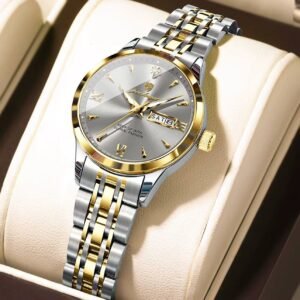 Poedagar 503 waterproof luminous wrist watch Gold-Gray