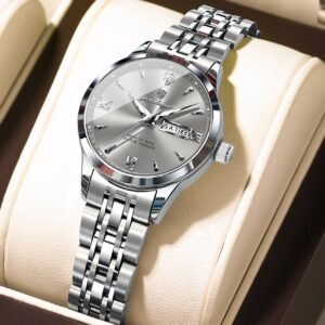 Poedagar 503 waterproof luminous wrist watch Silver-Gray