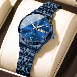 Poedagar 504 waterproof luminous wrist watch Blue-Blue