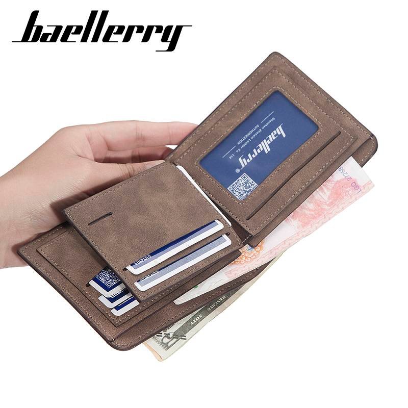 Baellerry classic slim Bifold wallet-Black - Image 3